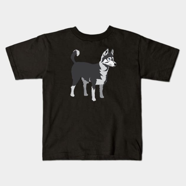 Husky Puppy Kids T-Shirt by riomarcos